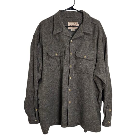 Woolrich Other - Vintage Woolrich Wool Shirt Jacket Brown 2XL John Rich Woolen Mills